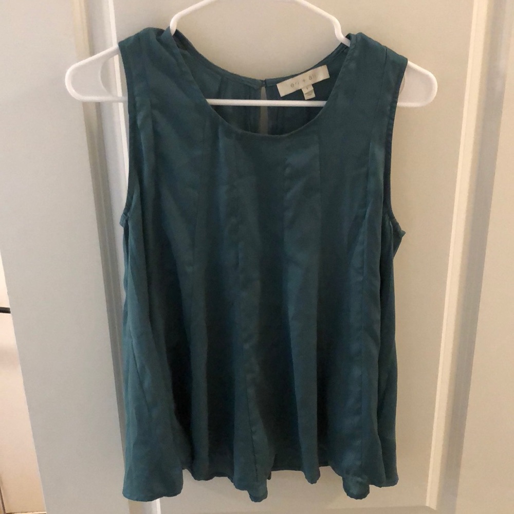 Satin Anthropologie blouse